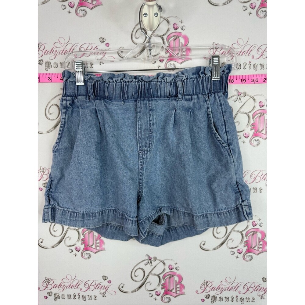 American Eagle Outfitters Light Blue Paperbag Denim Shorts